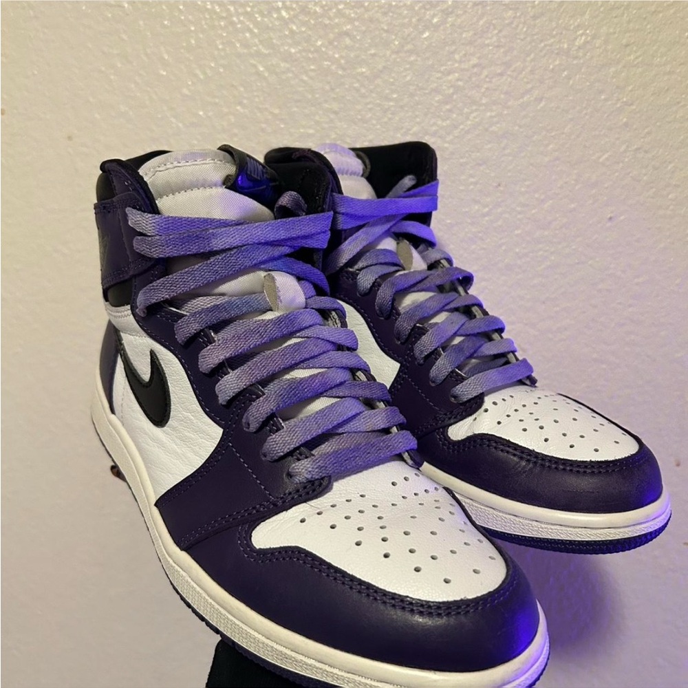 Air Jordan Youth Court purple 1s